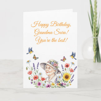 Lovely Floral Card for Grandma