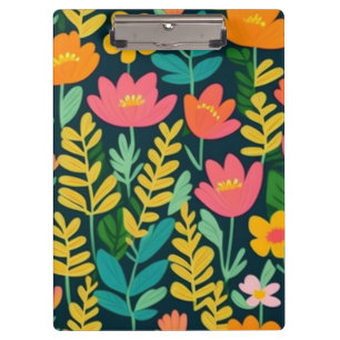 Lovely floral colourful field clipboard