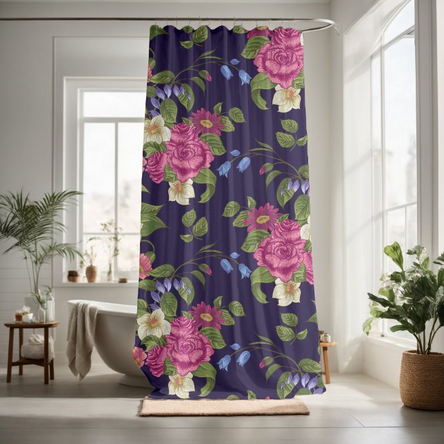 Lovely floral decorative eye-catching shower curtain (Creator Uploaded)
