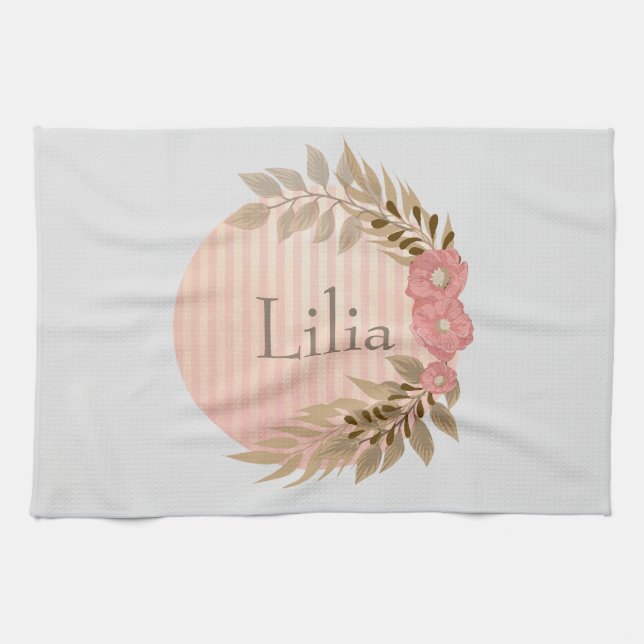 Lovely floral display tea towel (Horizontal)