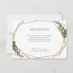 lovely floral geometric RSVP card