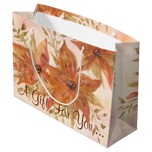 Lovely Floral Gift Bag (Back Angled)