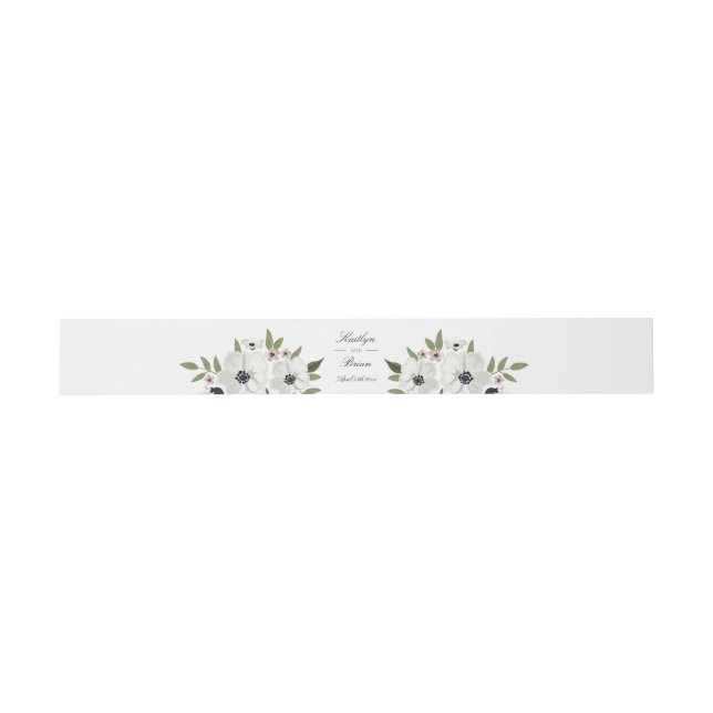 Lovely Floral Invitation Belly Band (Flat)