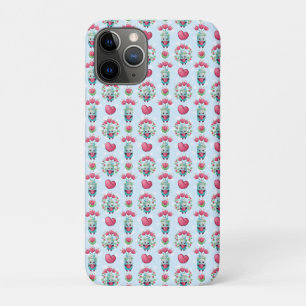 Lovely Floral Mason Jar Hearts Pattern iPhone 11 Pro Case