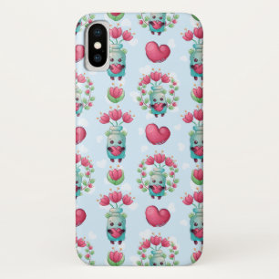 Lovely Floral Mason Jar Hearts Pattern iPhone X Case