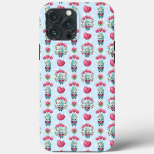 Lovely Floral Mason Jar Hearts Pattern iPhone 13 Pro Max Case