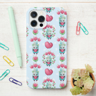 Lovely Floral Mason Jar Hearts Pattern iPhone 12 Pro Max Case