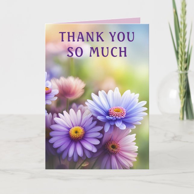 Lovely Floral Thank You Card (Front)