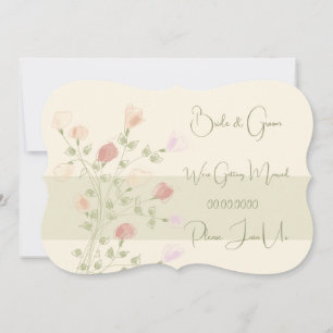 Lovely Floral With Green Invitation