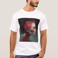 Lovely Floral Women Skull