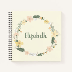 Lovely Floral Wreath Notebook