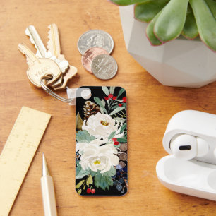 Lovely Florals Aluminum Rectangle Keychain