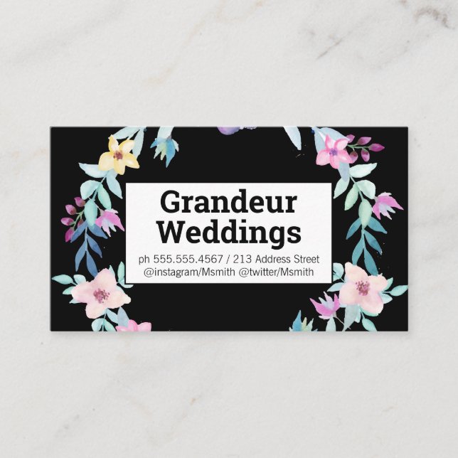 Lovely Flower Arrangements Business Card (Front)