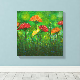 Lovely Flower Field Canvas Print