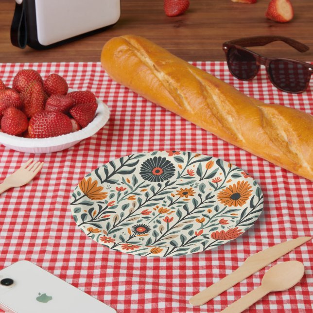 lovely flower plate (Picnic)