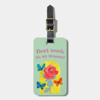 lovely flower tag -red rose-