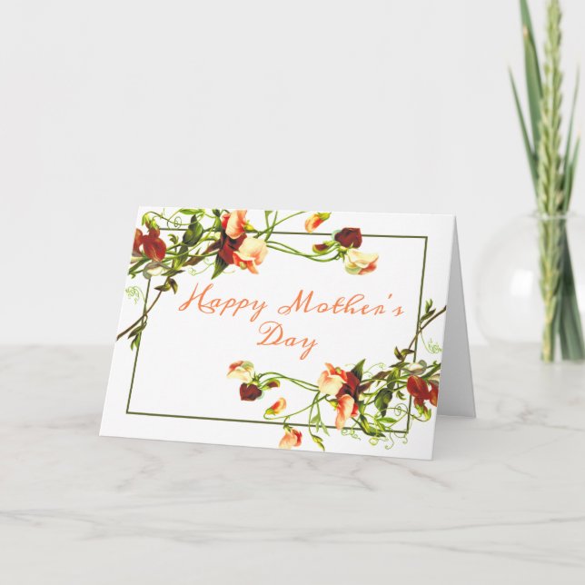 Lovely Flowers Mothers Day Holiday Card (Front)