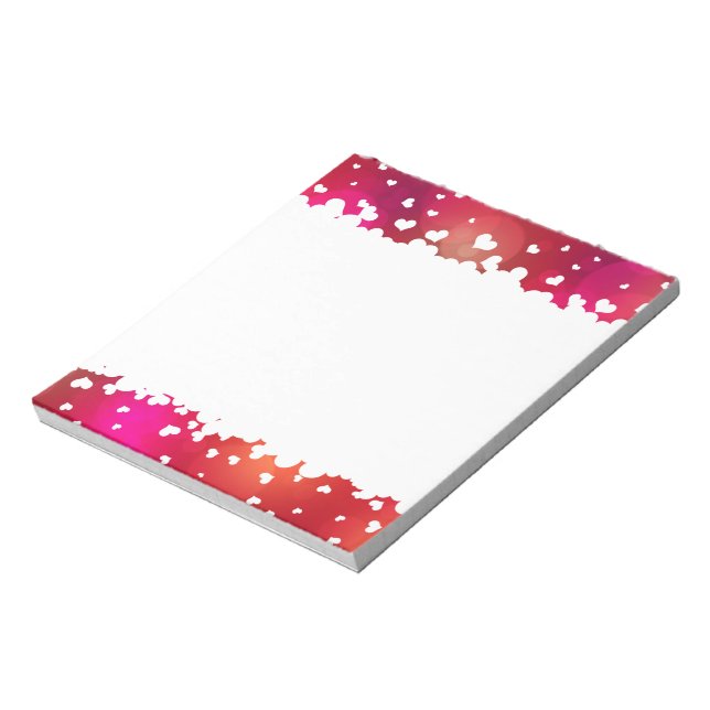 Lovely Flying Hearts Border - Notepad (Rotated)