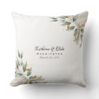 Lovely Foliage & Gold Custom Names Wedding  