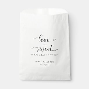 Lovely Font Sweet Treat Wedding  Favour Bags