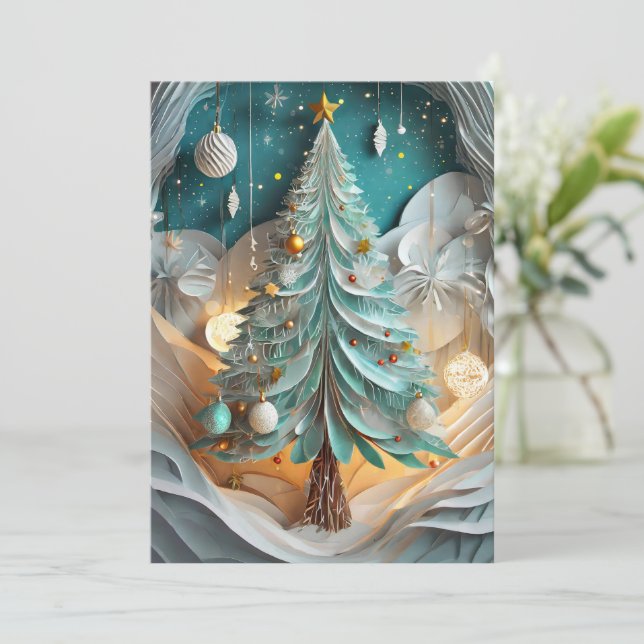 Lovely Forest Holiday Party Invitation (Standing Front)