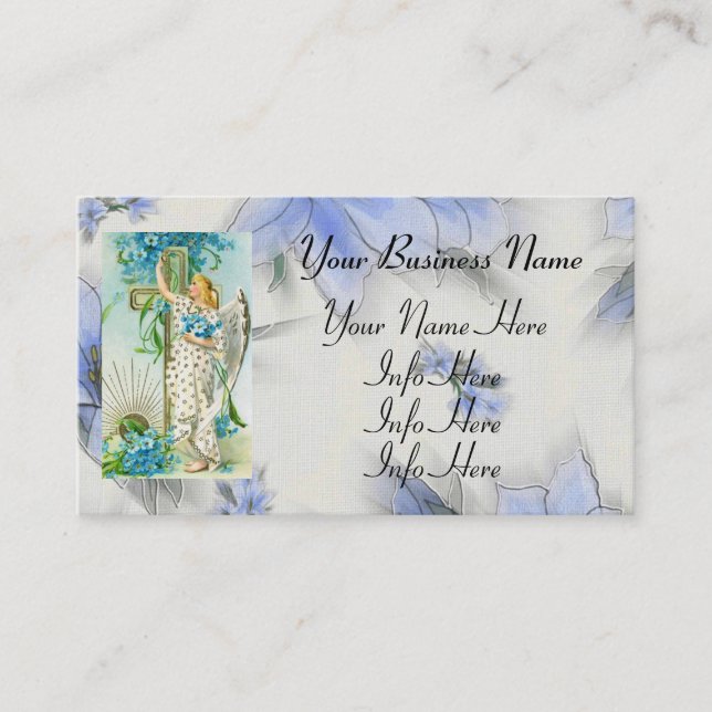 Lovely Forget Me Not Angel Business Card (Front)