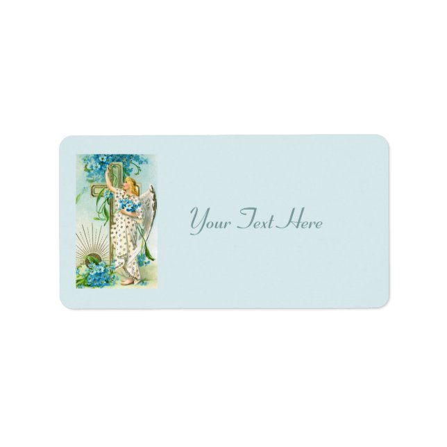 Lovely Forget Me Not Angel Label (Front)