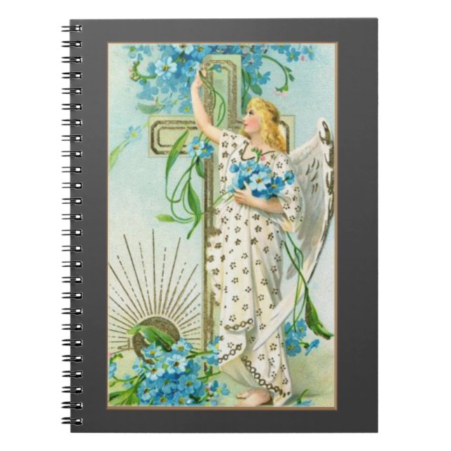 Lovely Forget Me Not Angel Notebook (Front)