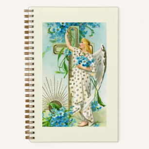 Lovely Forget Me Not Angel Notebook