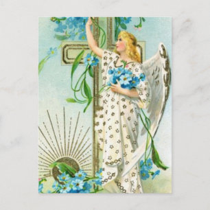 Lovely Forget Me Not Angel Postcard