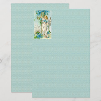 Lovely Forget Me Not Angel Stationery