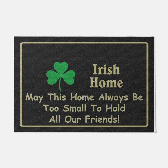 Lovely Friendship Doormat, Cute Black Doormat (Front)