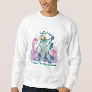 Lovely Frog Couple with Mushrooms Dance Sweatshirt