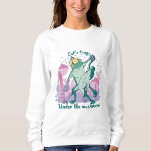 Lovely Frog Couple with Mushrooms Dance Sweatshirt