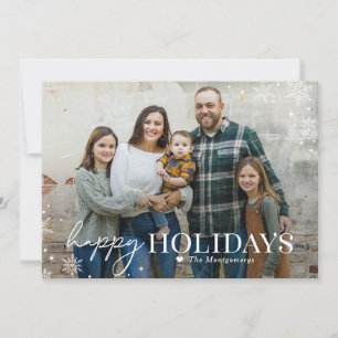 Lovely Frost Happy Holidays Photo Card