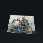 Lovely Frost Merry Christmas Folded Photo Card<br><div class="desc">Celebrate the season with this modern and stylish design from Berry Berry Sweet. Visit our website at www.berryberrysweet.com  |  Matching items and more design options are available. Design colours can be customised. Click "Customise Further" to change the design colours.</div>