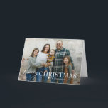 Lovely Frost Merry Christmas Folded Photo Card<br><div class="desc">Celebrate the season with this modern and stylish design from Berry Berry Sweet. Visit our website at www.berryberrysweet.com  |  Matching items and more design options are available. Design colours can be customised. Click "Customise Further" to change the design colours.</div>