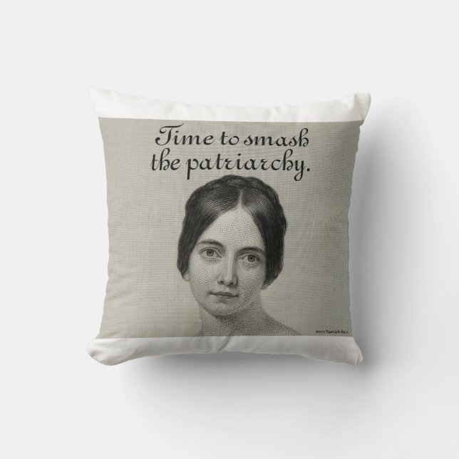 Lovely Funny Feminist Vintage Smash the Patriarchy Cushion (Front)