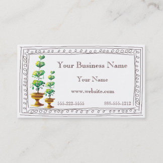 Lovely Garden Topiaries Business Cards