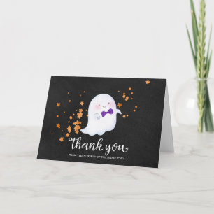 Lovely Ghost Halloween Baby Shower Thank You Card