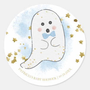 Lovely Ghost Halloween Girl Baby Shower Classic Ro Round Sticker