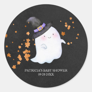 Lovely Ghost Halloween Girl Baby Shower Classic Round Sticker