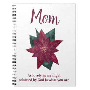 Lovely Gift for Mum Purple Flowers Notebook