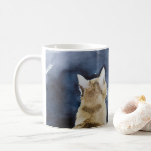 Lovely Ginger Cat & Full Moon Mug