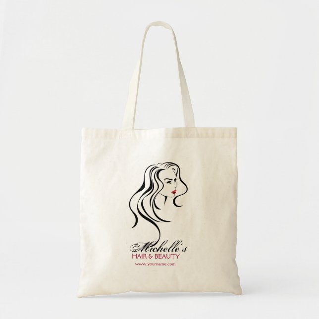 Lovely girl with wavy hair and Makeup Icon Tote Bag (Front)