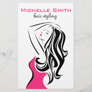 Lovely girl with wavy hair Hairstyling branding Flyer