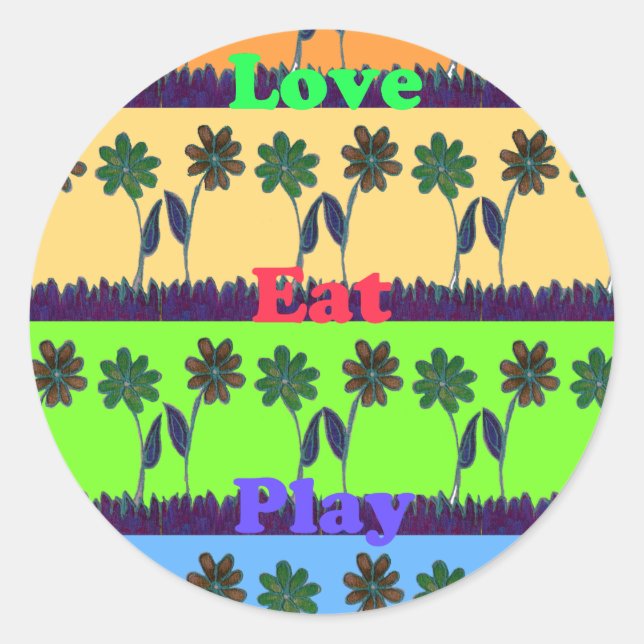 Lovely Girly Hakuna Matata colours Gifts.png Classic Round Sticker (Front)