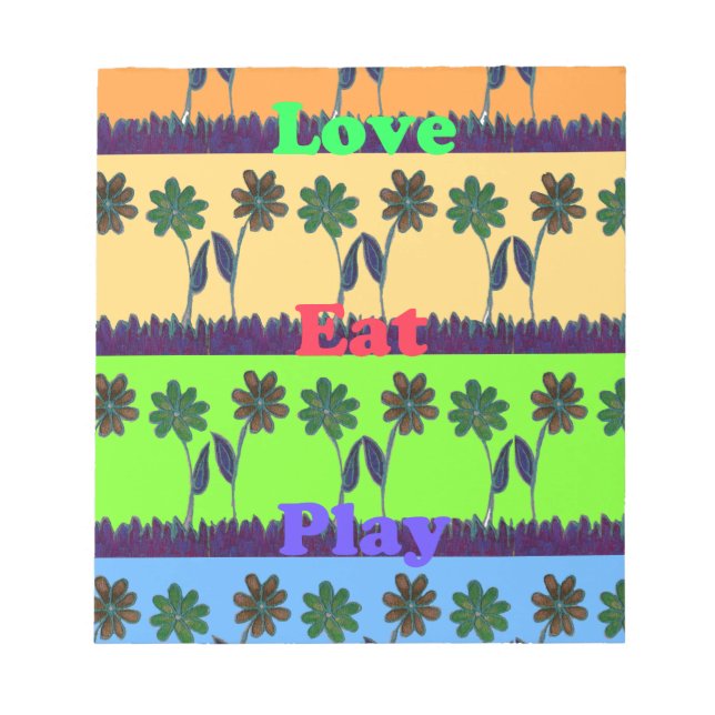 Lovely Girly Hakuna Matata colours Gifts.png Notepad (Front)