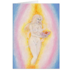 Lovely Goddess holding Lotus Flower
