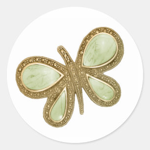 Lovely gold butterfly Wedding Stickers